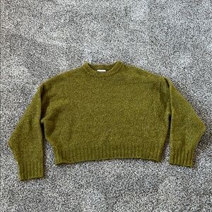 Topshop Moss Green Crew Neck Sweater